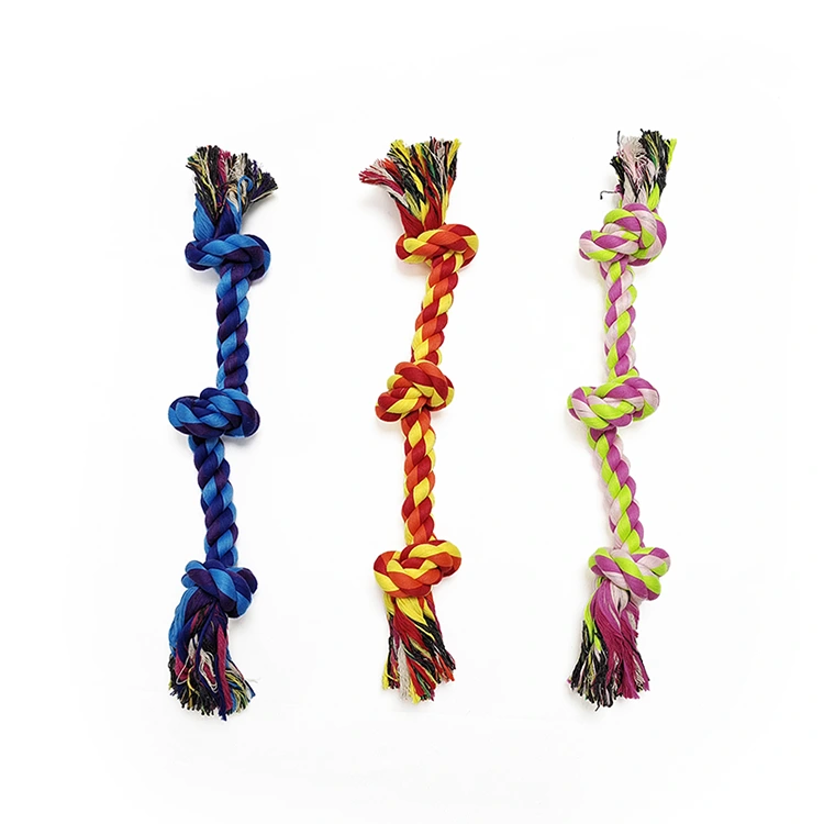 Flossy Chews 3 Knoop touw Tug Dog Toy