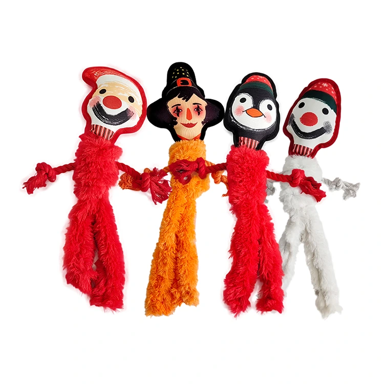 Plush hondenspeelgoed met touw