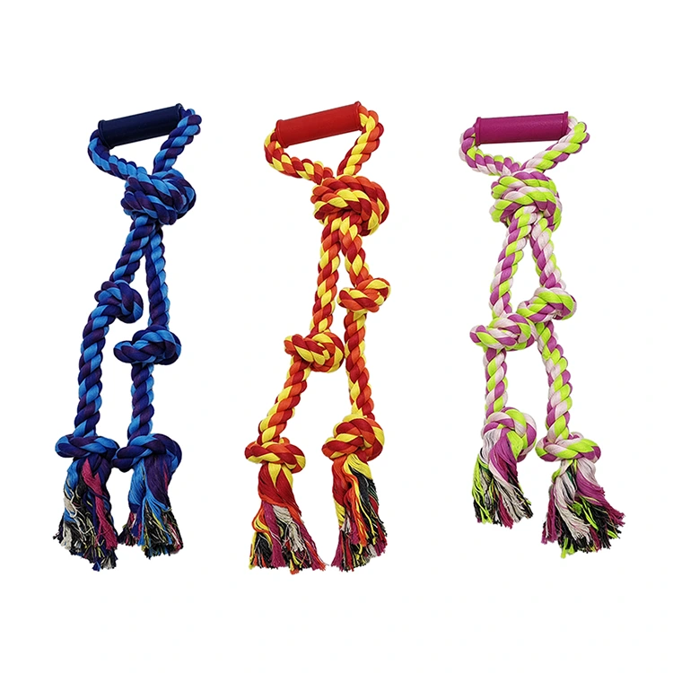 Twisted touw 5 Knoop Tug Dog Toy